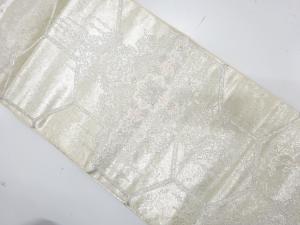 アンティーク　亀甲に唐花・菱華紋織り出し袋帯（材料）